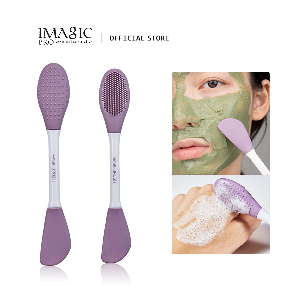 Silicone Face Scrubber Electric - IMAGIC แปรงทำความสะอาดผิวหน้าและมาส์กซิลิโคน 2 อิน 1 ผลิตภัณฑ์ดูแลผิวหน้า