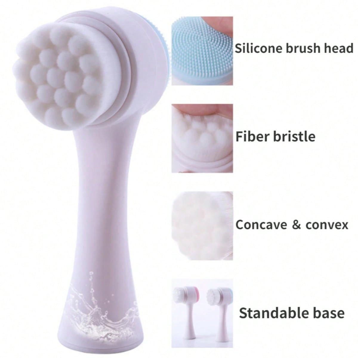 แปรงล้างหน้าซิลิโคนสองด้าน ขจั - Silicone Face Scrubber Electric บทวิจารณ์และราคา